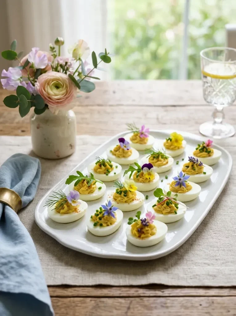 3. Deviled Eggs With A Spring Twist