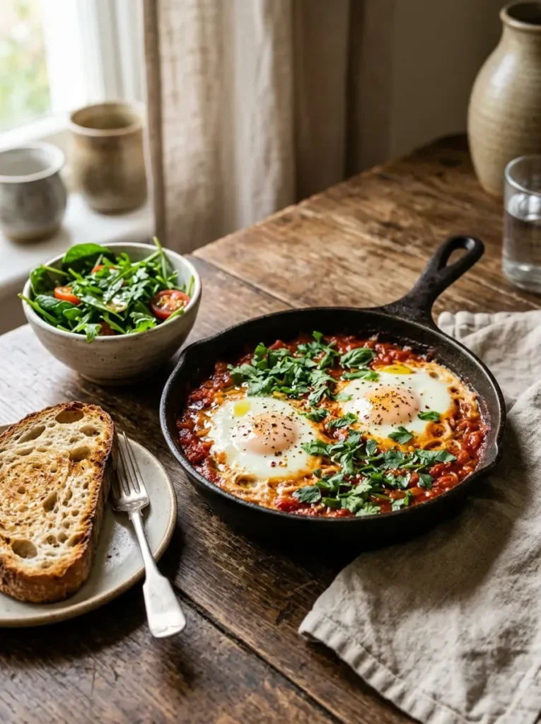 4. Baked Eggs In Tomato Sauce