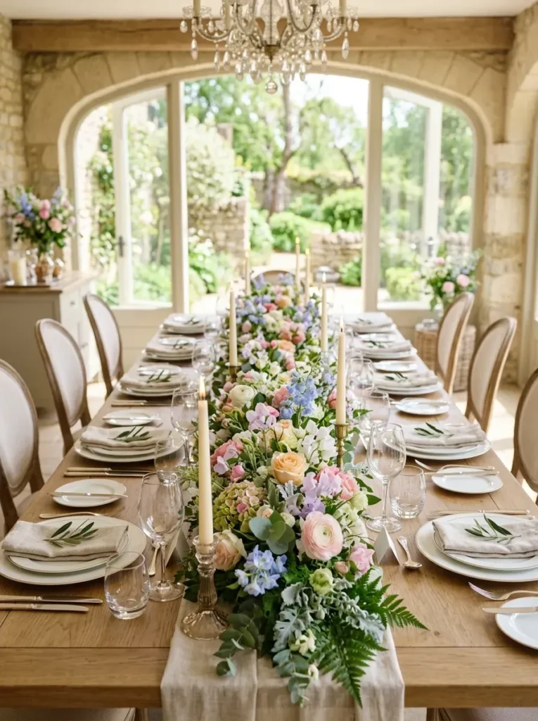 4. Floral Table Runner