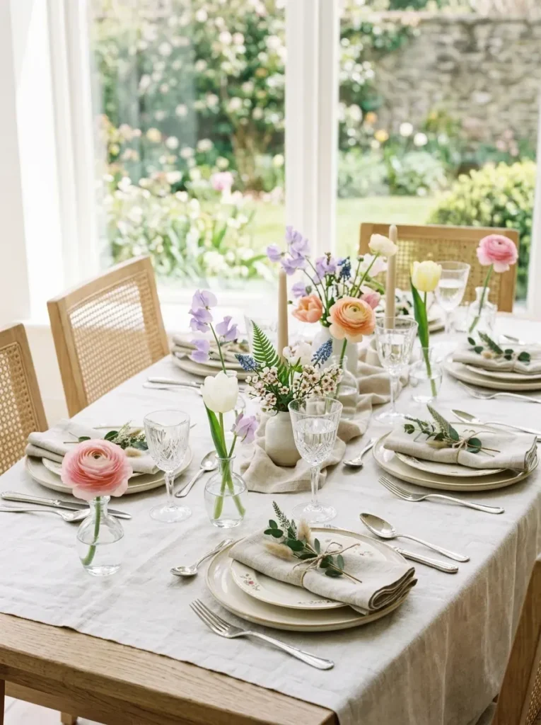 5. Single Stem Bud Vases at Each Setting