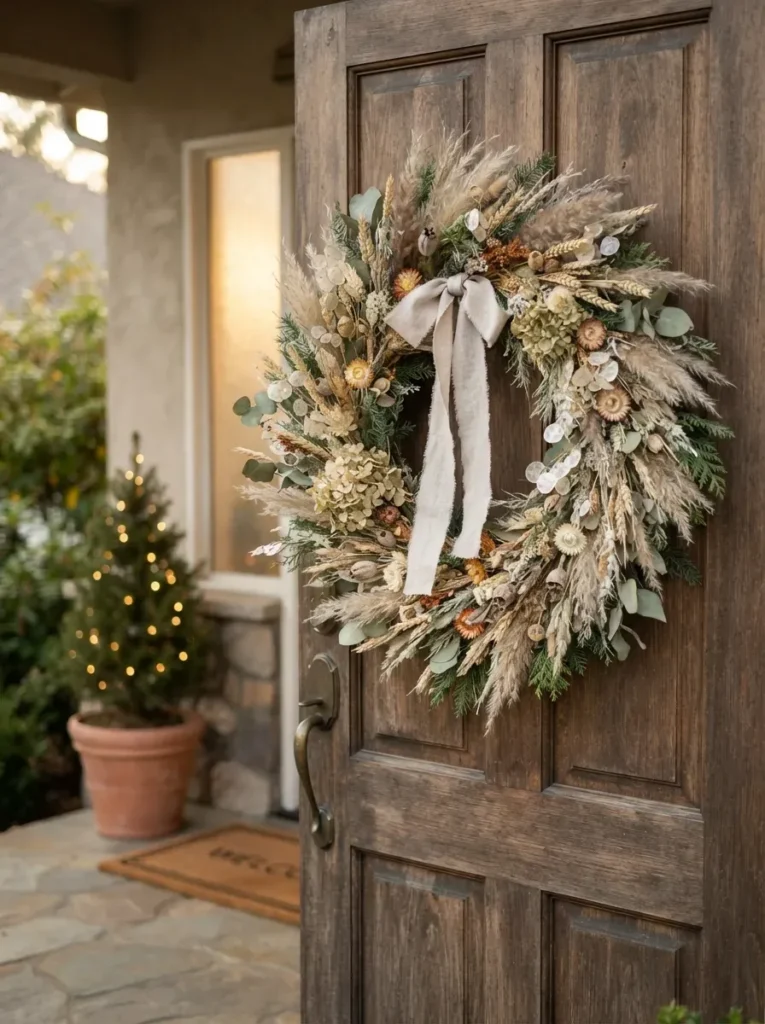 7. Dried Flower and Grass Wreath