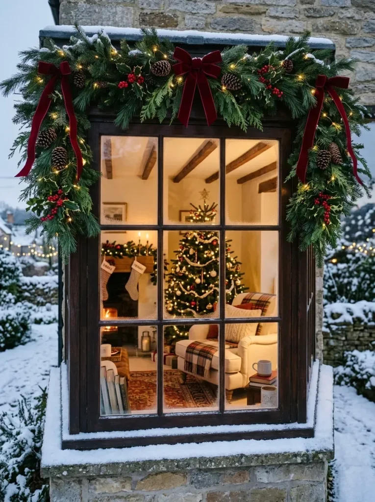 9. Hang a Garland Above the Window