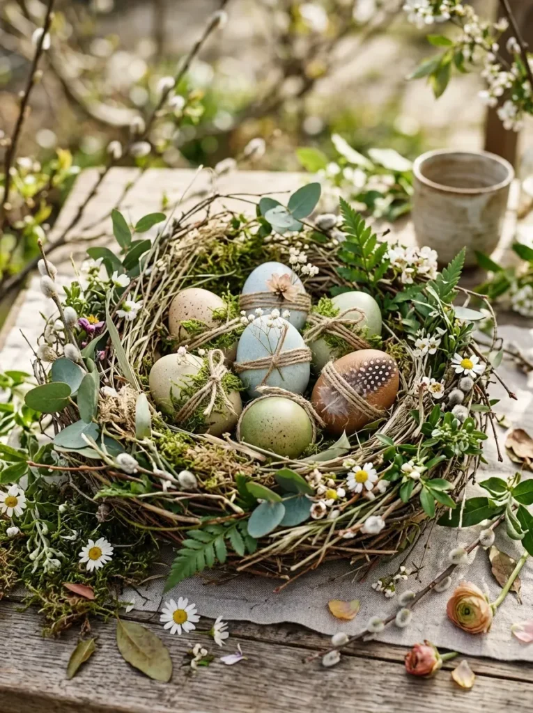 9. Moss and Twine Wrapped Eggs